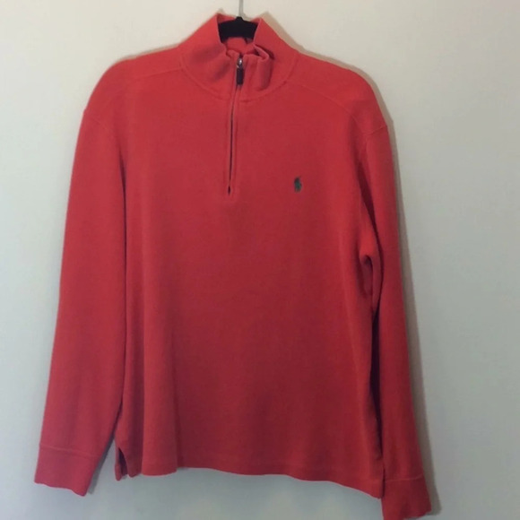 Polo by RL Orange Quarter-Zip Sweater Green Pony - Picture 2 of 8